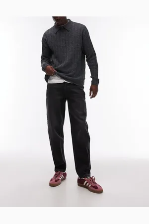 Topman – Schmal zulaufende Jeans in verwaschenem