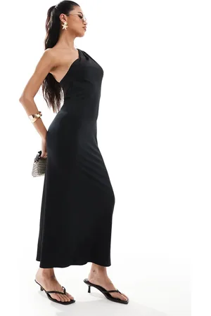 ASOS – Midikleid mit One-Shoulder-Träger und Perlen