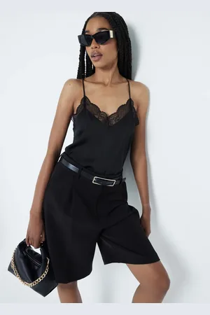 River Island – Camisole in mit Spitzenbesatz
