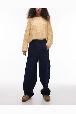 Topshop – Schlupf-Jeans in Indigoblau