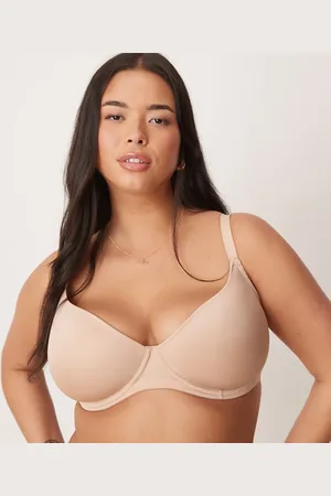 ASOS ASOS DESIGN Curve – Geformter T-Shirt-BH in Beige
