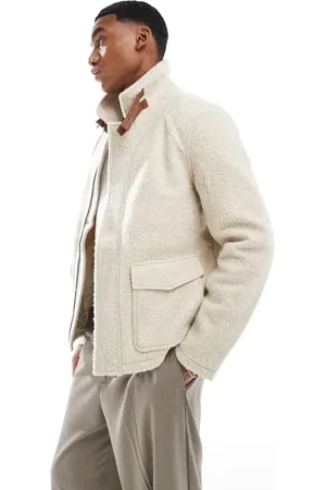 Native Youth – Pilotenjacke aus Bouclé in Beige
