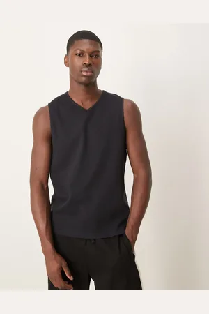 ASOS – Tanktop in mit V-Ausschnitt und Waffelstruktur