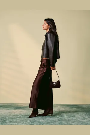 MANGO – Midirock aus Satin in