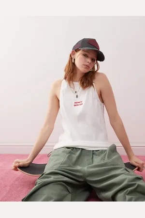 Prohibited – Tanktop in Wollweiß mit Social-Club-Logo
