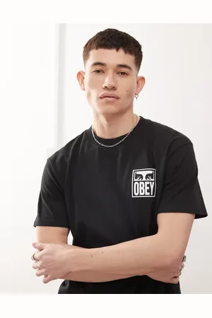 Obey – Icon – T-Shirt in mit Logo und Augengrafik auf dem Rücken