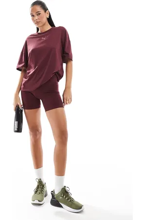 PUMA Evolve – Eng geschnittene Sport-Shorts in Burgunderrot, 5 Zoll Schrittlänge