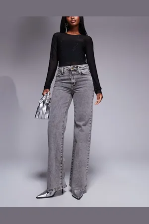 River Island – Jeans in mit weitem Schnitt und abnehmbarem Gürtel