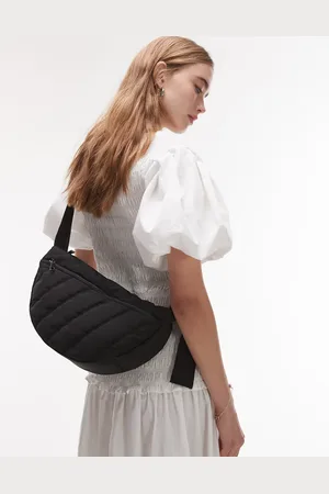 Topshop – Cora – Gesteppte Nylon-Umhängetasche in mit Vordertasche