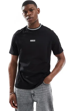 Barbour – T-Shirt in mit Logo und Zierstreifen