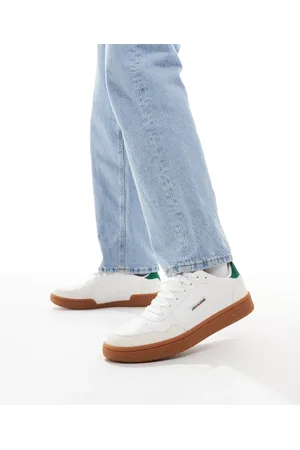 JACK & JONES – Sneaker in mit grünem Detail und Gummisohle