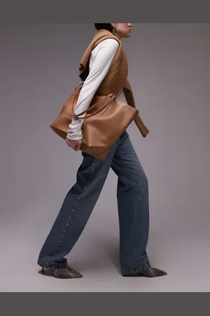 MANGO – Große Tote Bag in Hellbraun