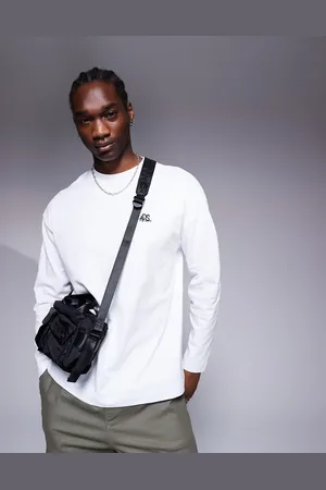 ASOS – Schweres, langärmliges Oversize-Shirt in mit Stickerei, 240 g/m²