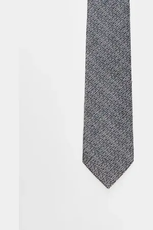 ASOS – Strukturierte Krawatte in Anthrazit