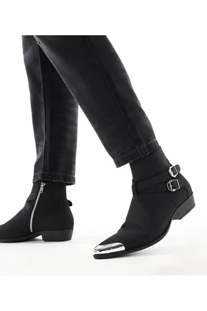 ASOS – Stiefel in mit Riemen und kubanischem Absatz