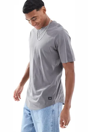 JACK & JONES – Essentials – Longline-T-Shirt in mit abgerundetem Saum