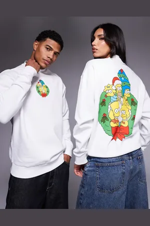 ASOS – Weihnachtliches Unisex-Sweatshirt in mit Oversize-Passform und The-Simpsons-Prints