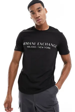 Armani Exchange – T-Shirt in mit linearem Logo
