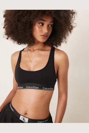 Calvin Klein – Modern Cotton – Bustier in Schwarz mit Logoband