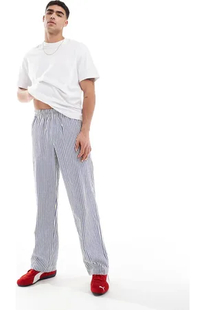 ASOS – Weit geschnittene Hose mit maritimem Streifenmuster