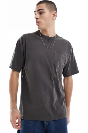Vans Original – Standards – T-Shirt in schwarzer Waschung mit Brusttasche