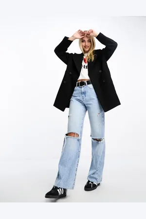 Monki – Zweireihige Longline-Jacke in