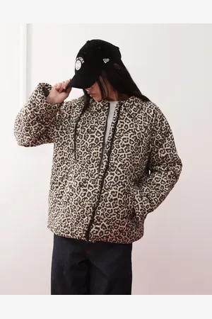 Noisy May – Steppjacke mit Leopardenmuster und Reißverschluss