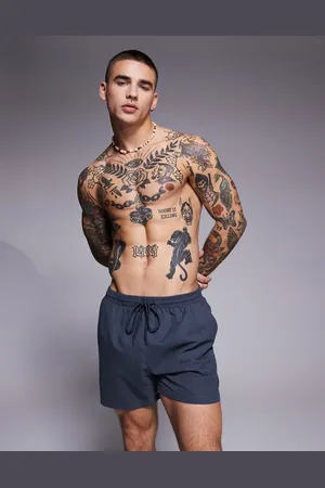 South Beach – Einfarbige Badeshorts in Anthrazit
