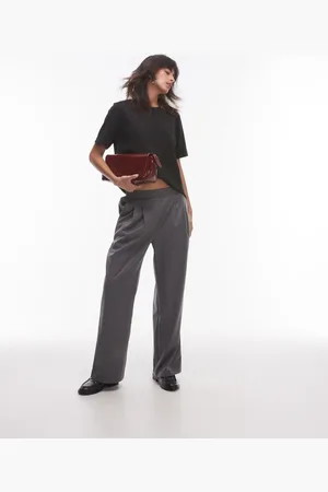 Topshop – Elegante Jogginghose in Schiefergrau mit Bundfalten