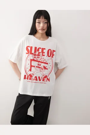 Noisy May – Oversize-T-Shirt in mit „Cake“-Textprint