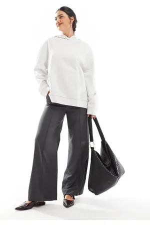 ASOS – Oversize-Kapuzenpullover in meliertem Eisgrau