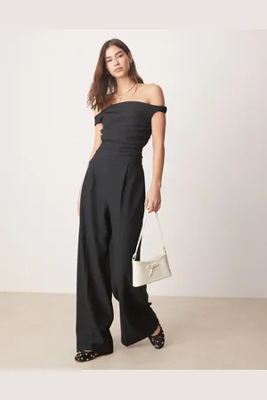 Abercrombie & Fitch – Schulterfreier, drapierter Jumpsuit in