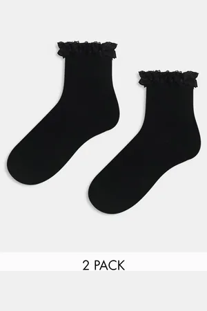 ASOS – 2er-Pack Socken in mit Rüschenkante