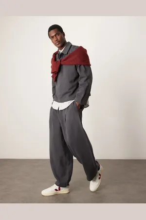 ASOS – Oversize-Jogginghose in meliert mit Ballonschnitt, Kombiteil
