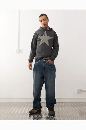 Weekday – Galaxy – Lässige Jeans in dunkelblauer Waschung mit lockerem Schnitt