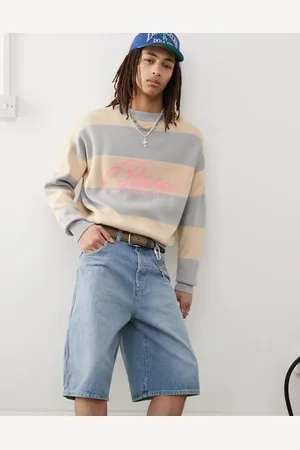 Prohibited – Soho – Vintage-Strickpullover in Creme mit Streifen