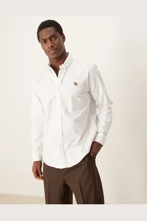 Abercrombie & Fitch – Oxford-Hemd in mit Markenlogo
