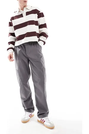 ASOS – Cargohose in Grau mit geradem Schnitt