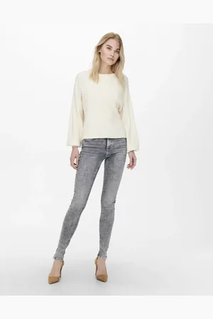 ONLY – Skinny-Fit-Jeans in Denim-Hellgrau