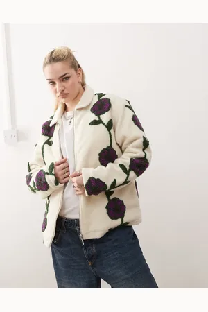 Obey – Fields – Jacquard-Kunstfelljacke in verschiedenen Farben
