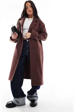 ASOS – Eleganter Mantel zum Überziehen in Rostbraun