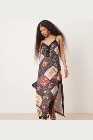 Miss Selfridge – Maxikleid mit Patchwork-Muster