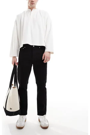 Calvin Klein – Dad-Jeans in schwarzer Waschung
