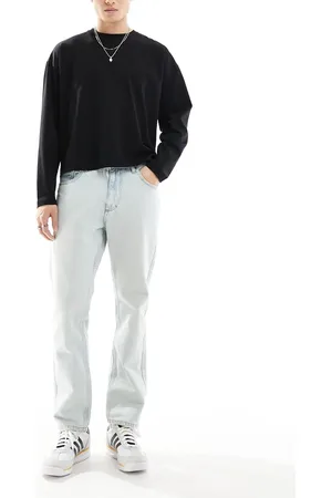 Pull&Bear – Straight Jeans in Hellblau mit Vintage-Schnitt