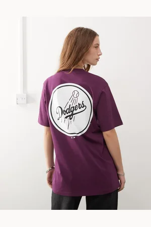 47 Brand – LA Dodgers – T-Shirt in Violett mit Motivprint am Rücken