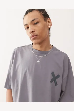 COLLUSION – Schweres T-Shirt in verwaschenem mit „X“-Logo