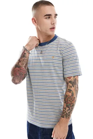 Farah – Danny – Gestreiftes T-Shirt in und Gelb