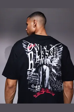 Liquor N Poker – T-Shirt in Anthrazit mit Strass-Print