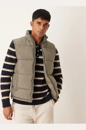 New Look – Gepolsterte Weste in dunklem Khaki