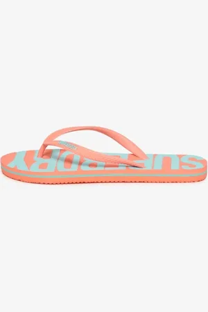 Superdry – Vintage – Zehenstegsandalen in Koralle